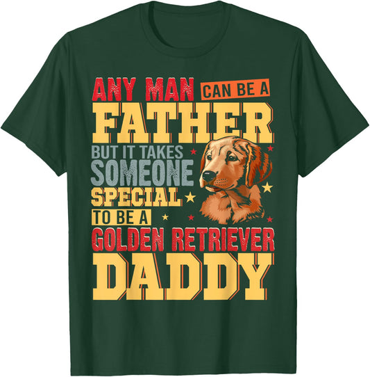 Vintage Special Golden Retriever Daddy Fathers Day Dog Lover Men Women T-Shirt - T-Shirt | Forest