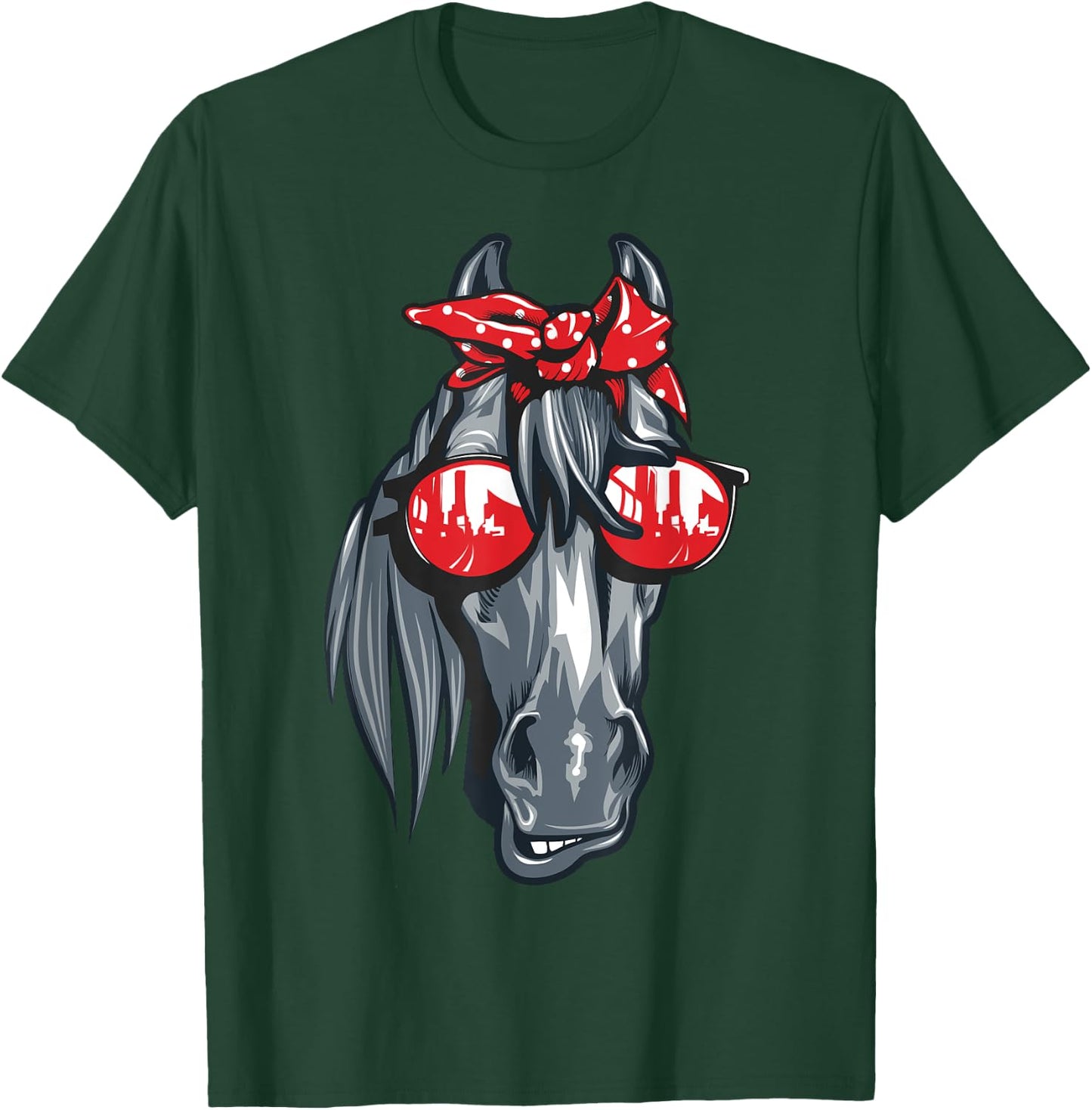Horse Lover Shirt Women Girls Farmer Horse Equestrian T-Shirt - T-Shirt | Forest