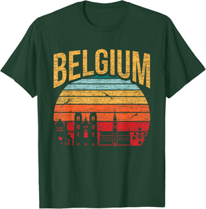 Funny Belgium Flag Shirt Roots From Usa Belgium T-Shirt - T-Shirt | Forest