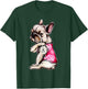 I Love Mom French Bulldog Dog Mom Gift Men Women Kids T-Shirt - T-Shirt | Forest
