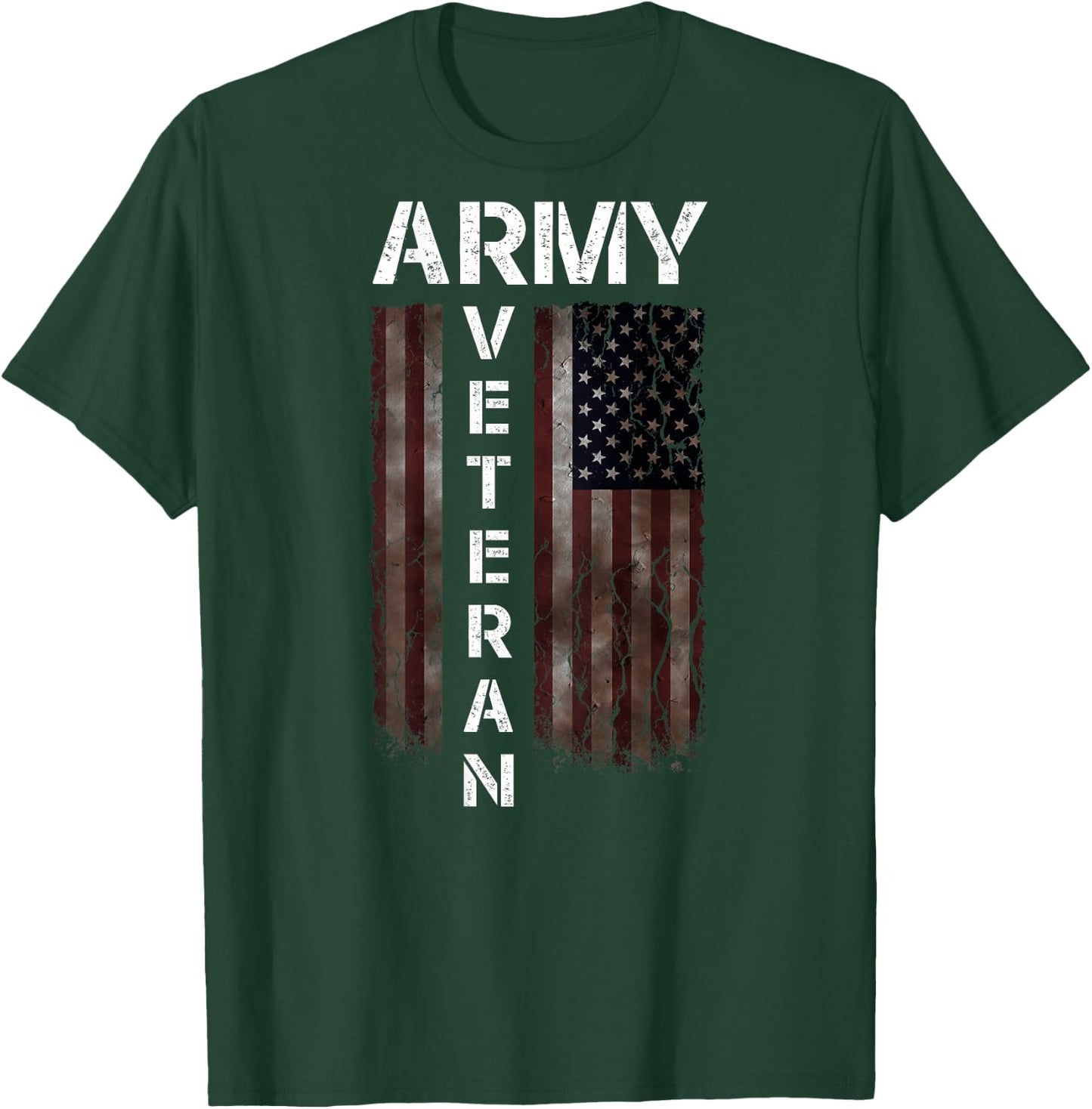 Cool American (USA) Flag - Proud Us Army Veteran Gift T-Shirt - T-Shirt | Forest