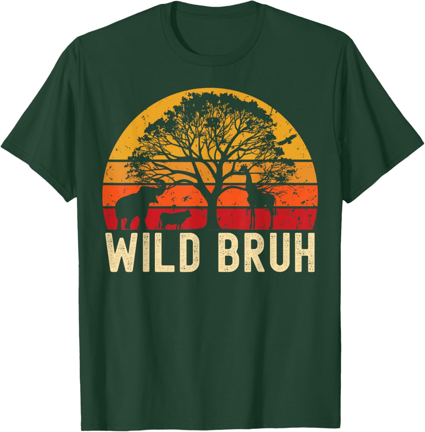 Wild Bruh Zoo Born Wild Birthday Safari Jungle Wild Family T-Shirt - T-Shirt | Forest