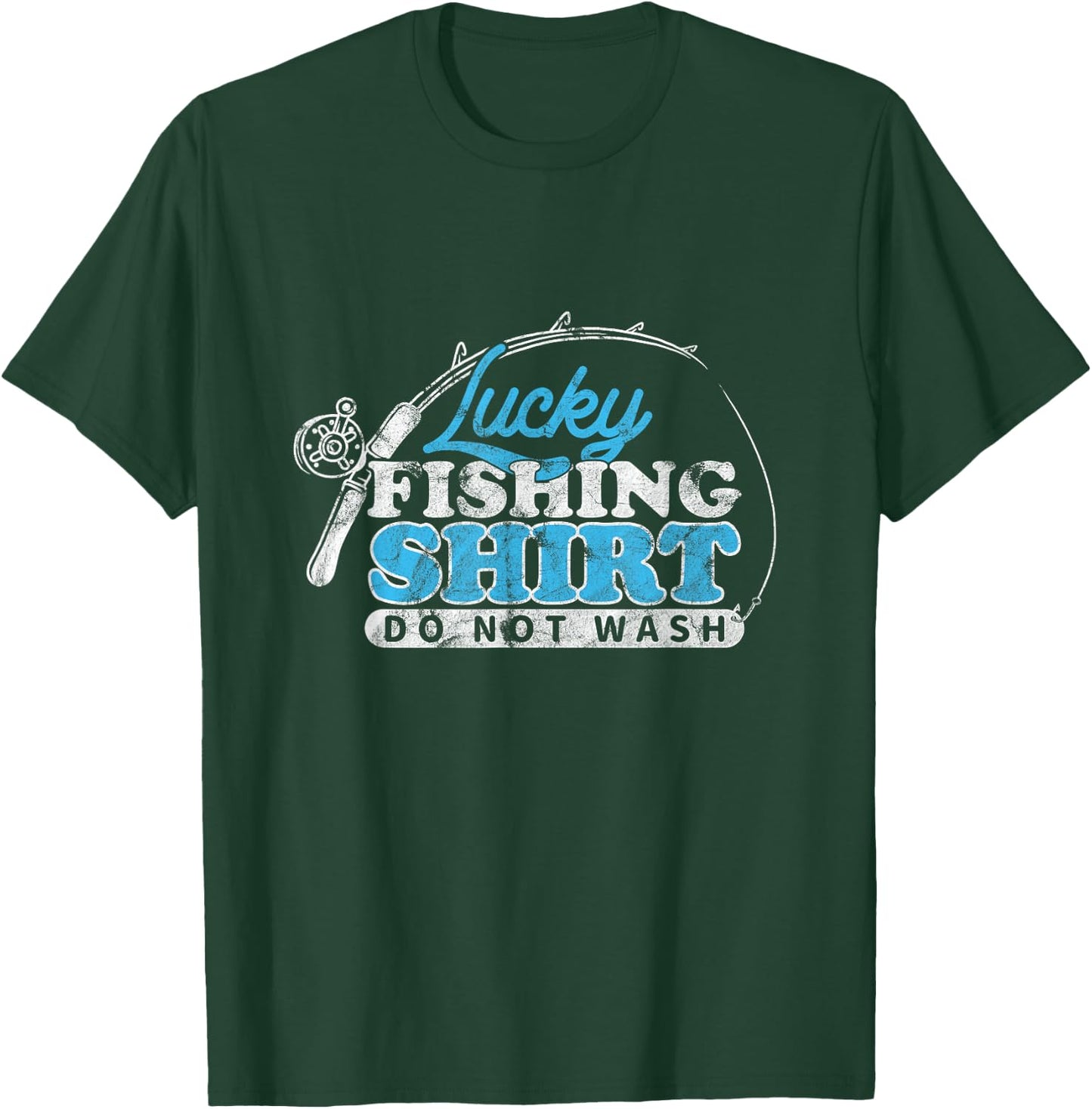 Lucky Fishing Fisherman Fishing Lucky Fishing T-Shirt - T-Shirt | Forest
