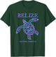 Belize Sea Turtle Retro T-Shirt - T-Shirt | Forest