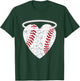 Vintage Angel Baseball Heart with Halo T-Shirt - T-Shirt | Forest