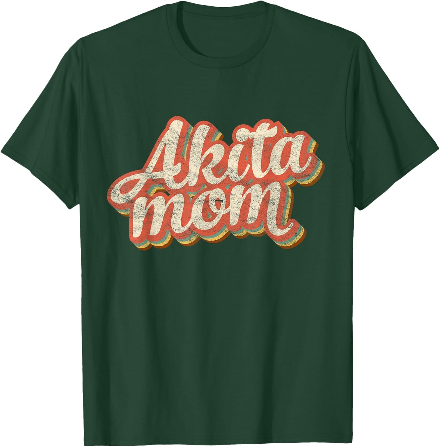 Vintage Akita Mom Gift Akita Mother Dog Lover Pet Mama Men Women Girls Kids T-Shirt - T-Shirt | Forest