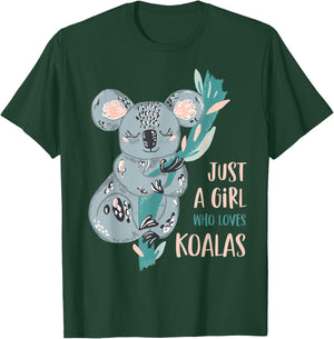 Just A Girl Who Loves Koala Bear Cute Gift T-Shirt - T-Shirt | Forest