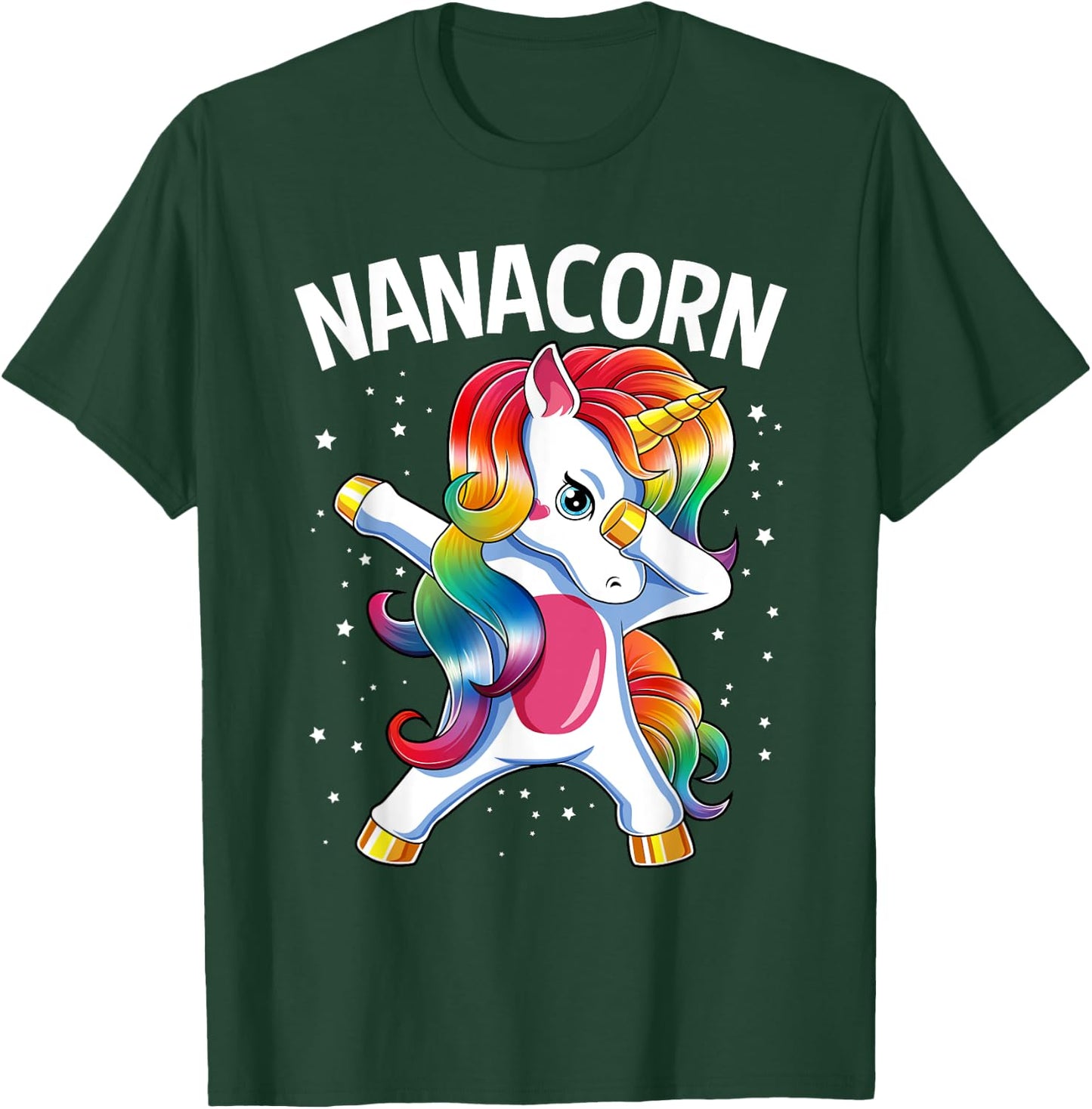 Nanacorn Dabbing Unicorn Nana Mother's Day T-Shirt - T-Shirt | Forest