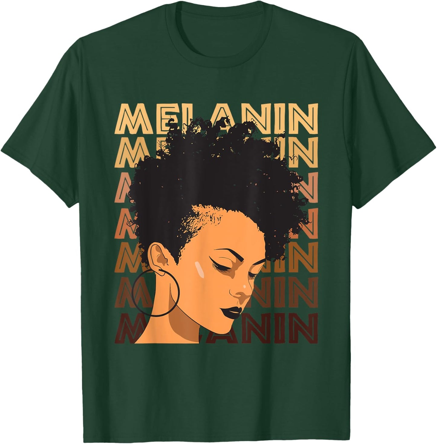 Black Strong Girl Afro Love Melanin African American Women T-Shirt - T-Shirt | Forest
