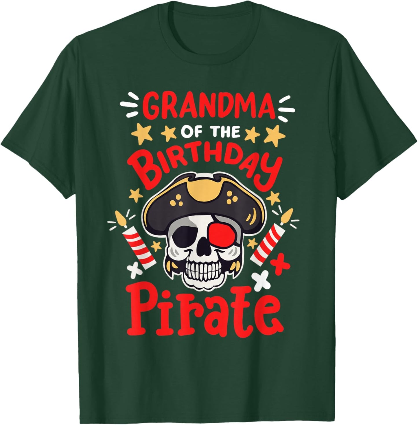 Grandma Of The Birthday Pirate Party Family Matching Women T-Shirt - T-Shirt | Forest