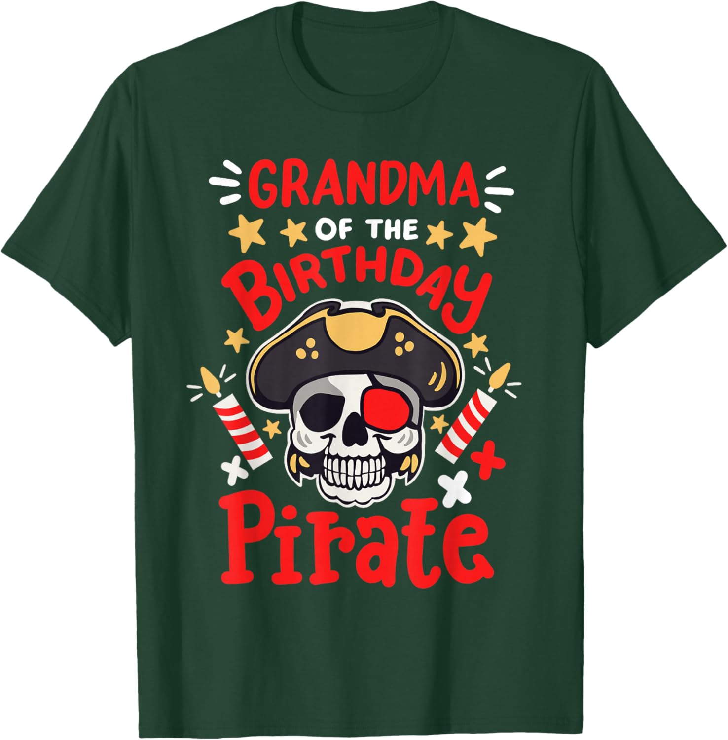 Grandma Of The Birthday Pirate Party Family Matching Women T-Shirt - T-Shirt | Forest
