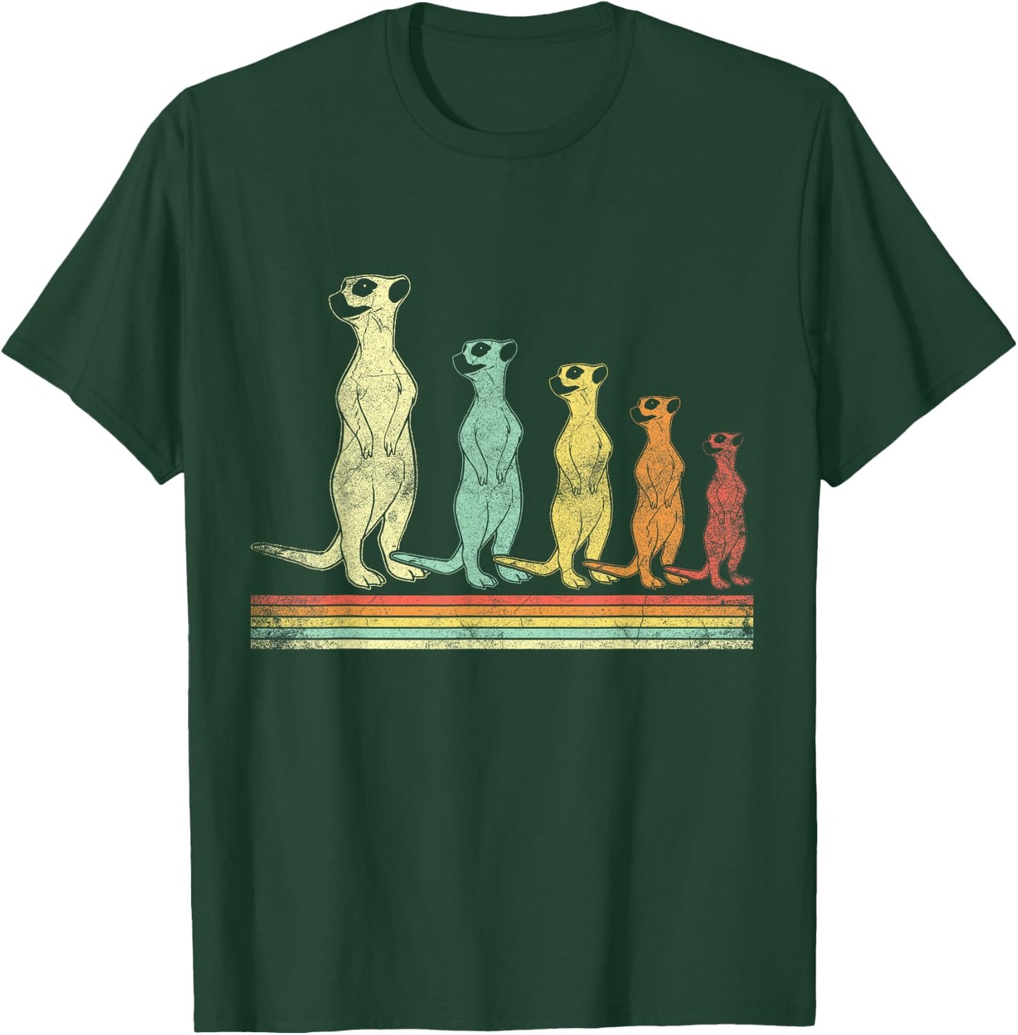 Retro Meerkat T-Shirt - T-Shirt | Forest