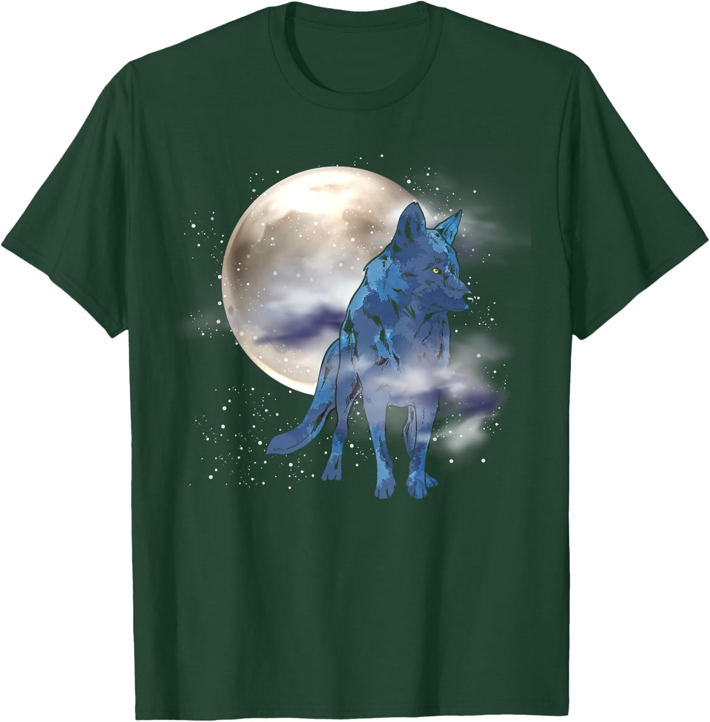 Howling Predator Animal Lover Forest Full Moon Wolf T-Shirt - T-Shirt | Forest