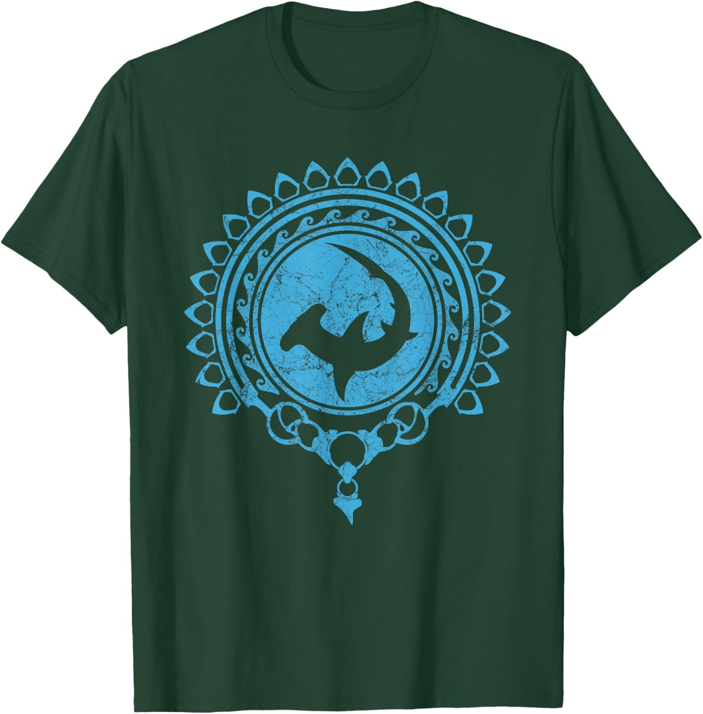 Hammerhead Shark Tribal T-Shirt - T-Shirt | Forest