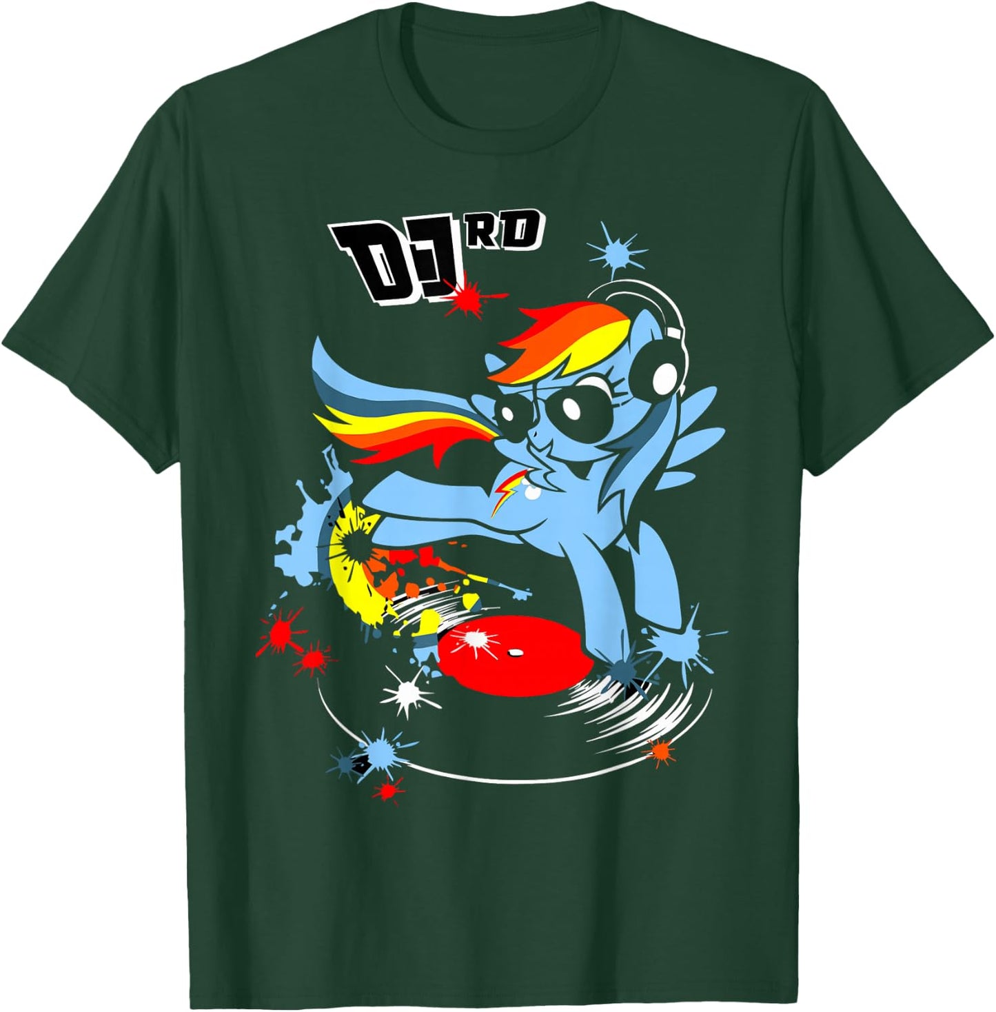 DJ RD Retro Rainbow Dash Fluttershy Rarity T-Shirt - T-Shirt | Forest