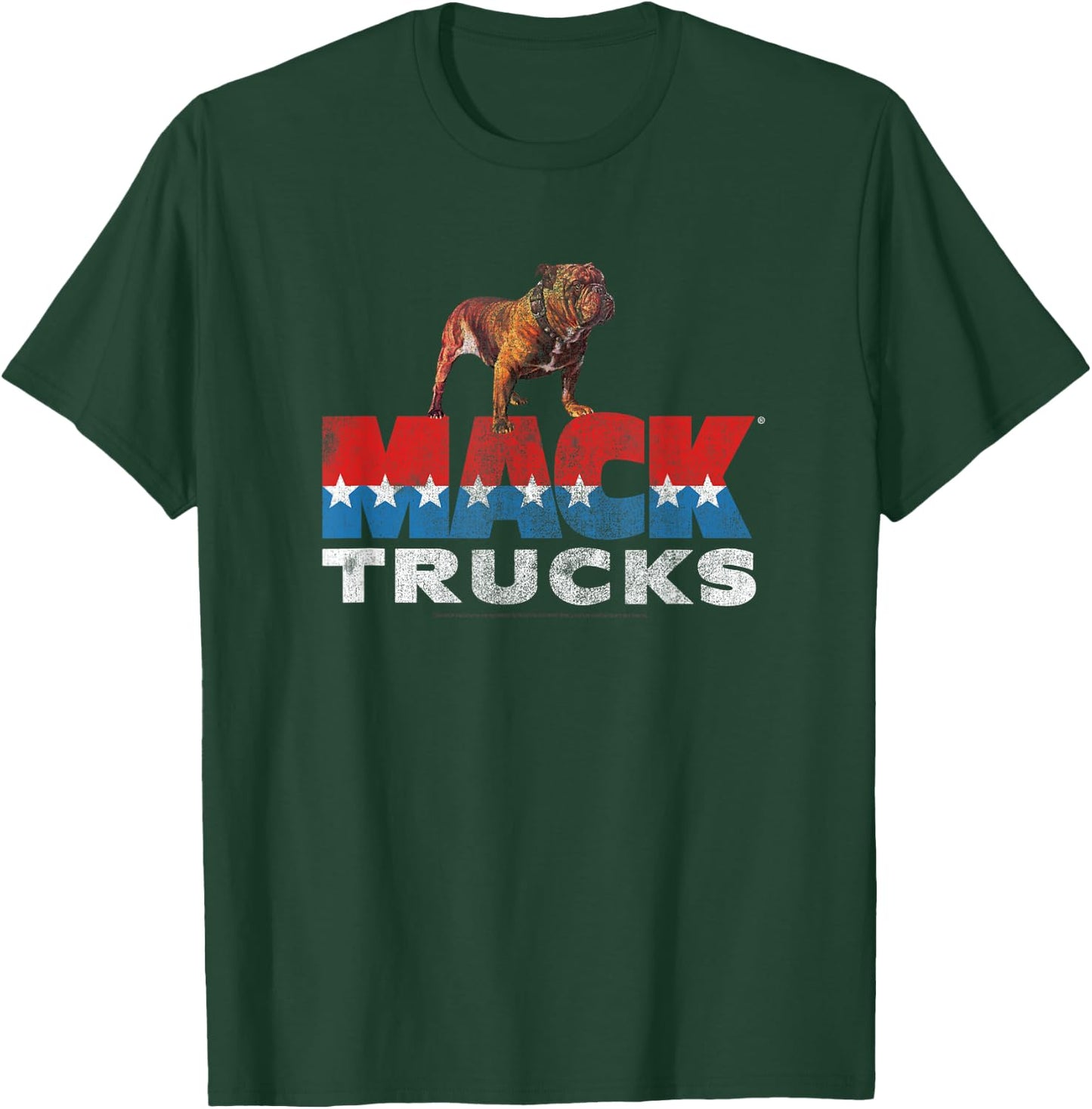 Mack Trucks Retro Mack Logo Distressed T-Shirt - T-Shirt | Forest