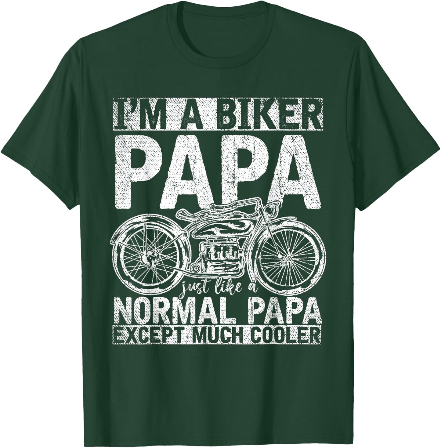 Motorcycle Biking Grandpa Retirement Bike Papa Biker T-Shirt - T-Shirt | Forest