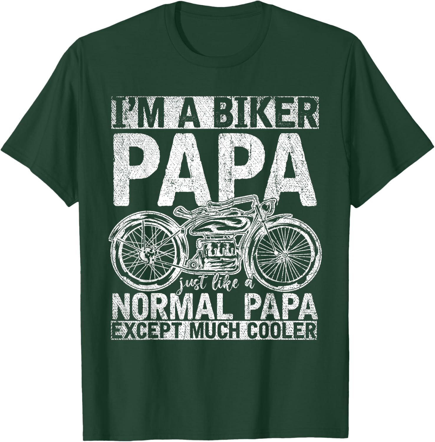 Motorcycle Biking Grandpa Retirement Bike Papa Biker T-Shirt - T-Shirt | Forest