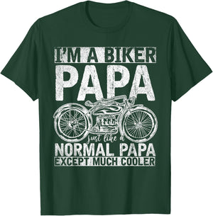 Motorcycle Biking Grandpa Retirement Bike Papa Biker T-Shirt - T-Shirt | Forest