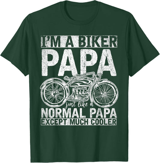 Motorcycle Biking Grandpa Retirement Bike Papa Biker T-Shirt - T-Shirt | Forest