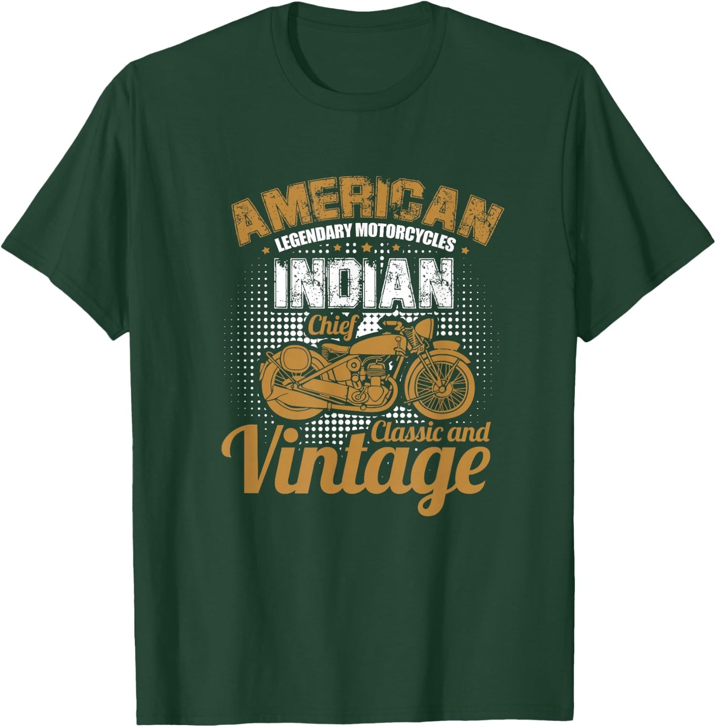 Motorcycle Biker American Legendary Motorcycles Indian Chief T-Shirt - T-Shirt | Forest