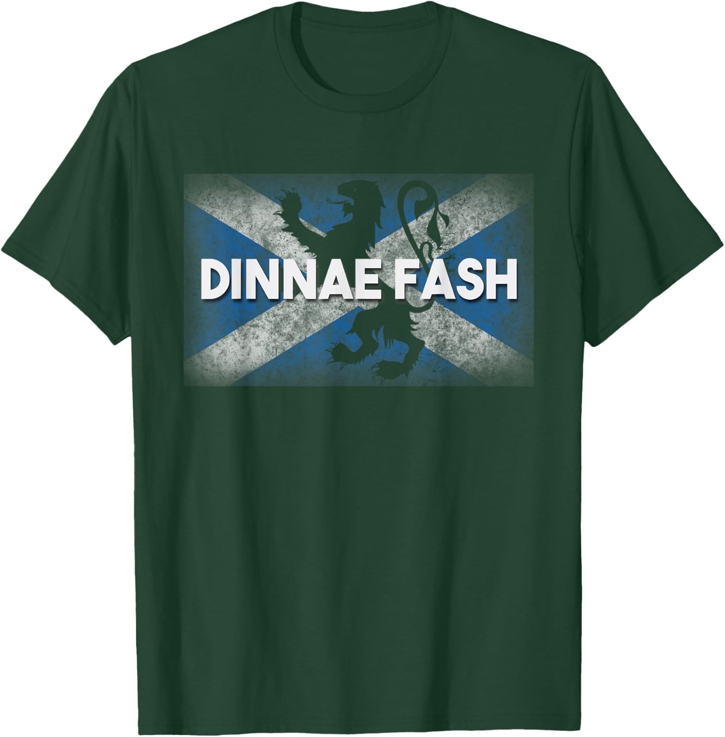 Scottish Flag Scotland Dinnae Fash Phrase Lion Rampant T-Shirt - T-Shirt | Forest