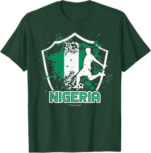 Soccer Football Nigeria Nigerian World National Game Gift T-Shirt - T-Shirt | Forest