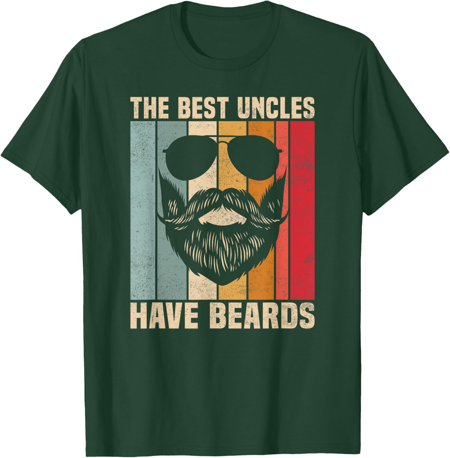 Funny Retro Vintage The Best Uncles Have Beards Lovers T-Shirt - T-Shirt | Forest