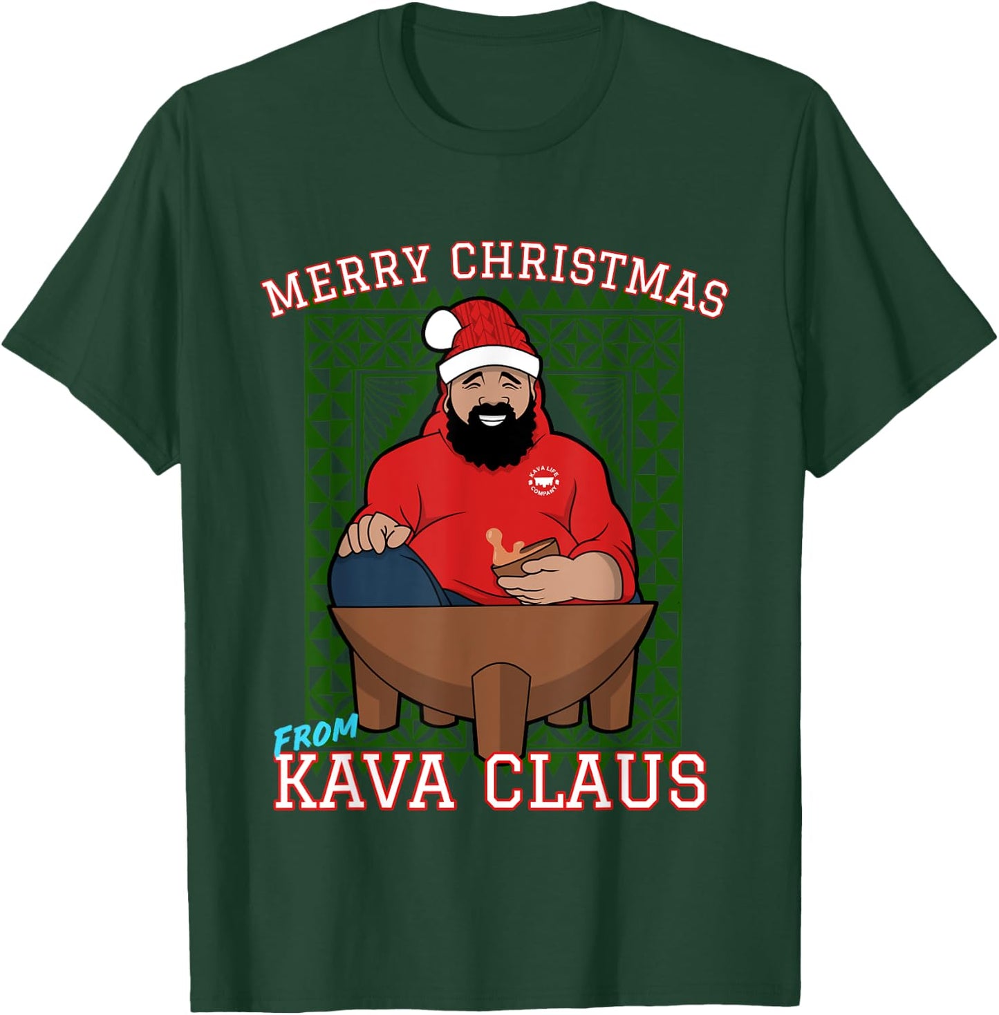 Merry Christmas from Kava Claus T-Shirt - T-Shirt | Forest
