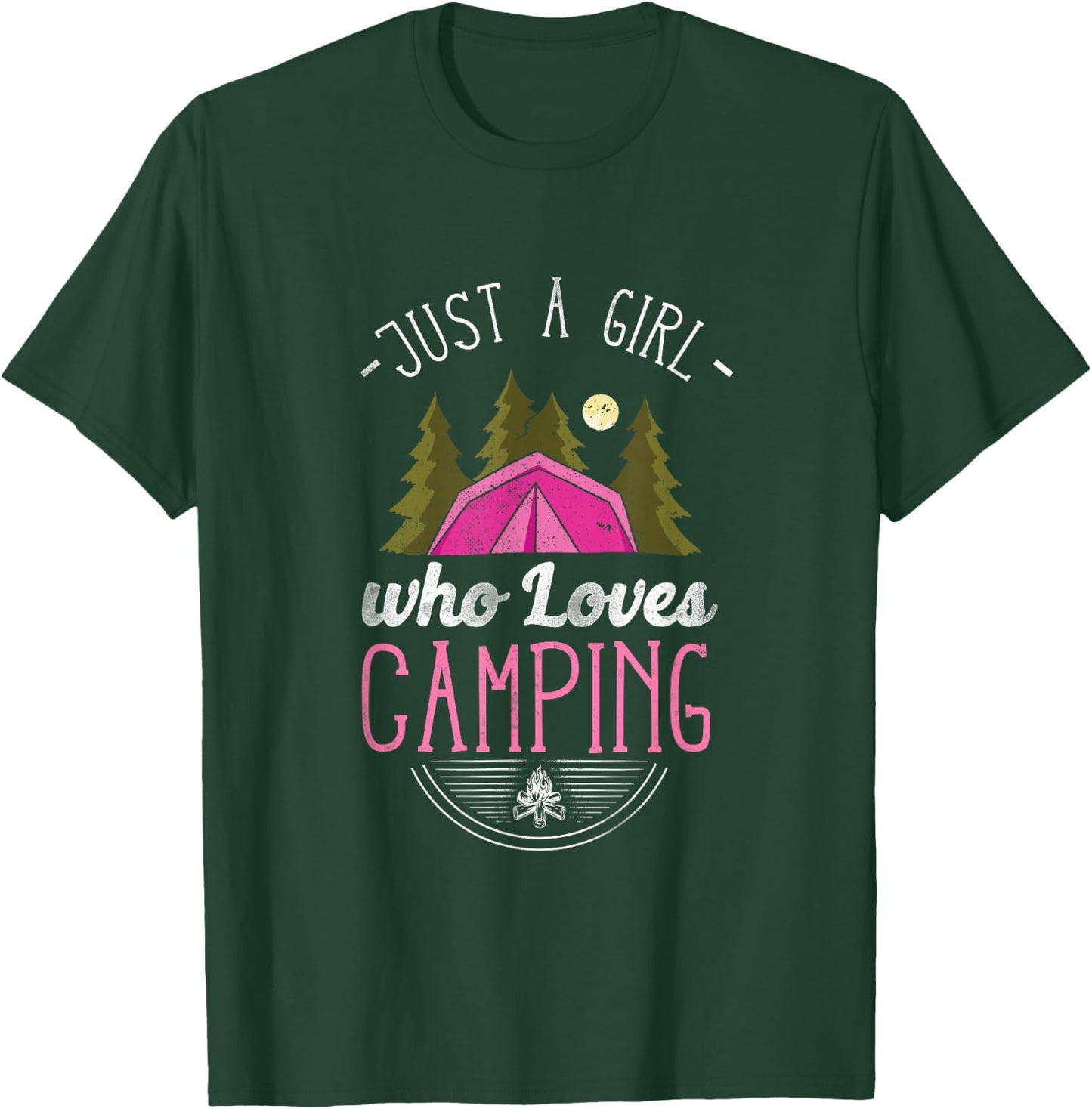 Just A Girl Who Loves Camping T-Shirt - T-Shirt | Forest