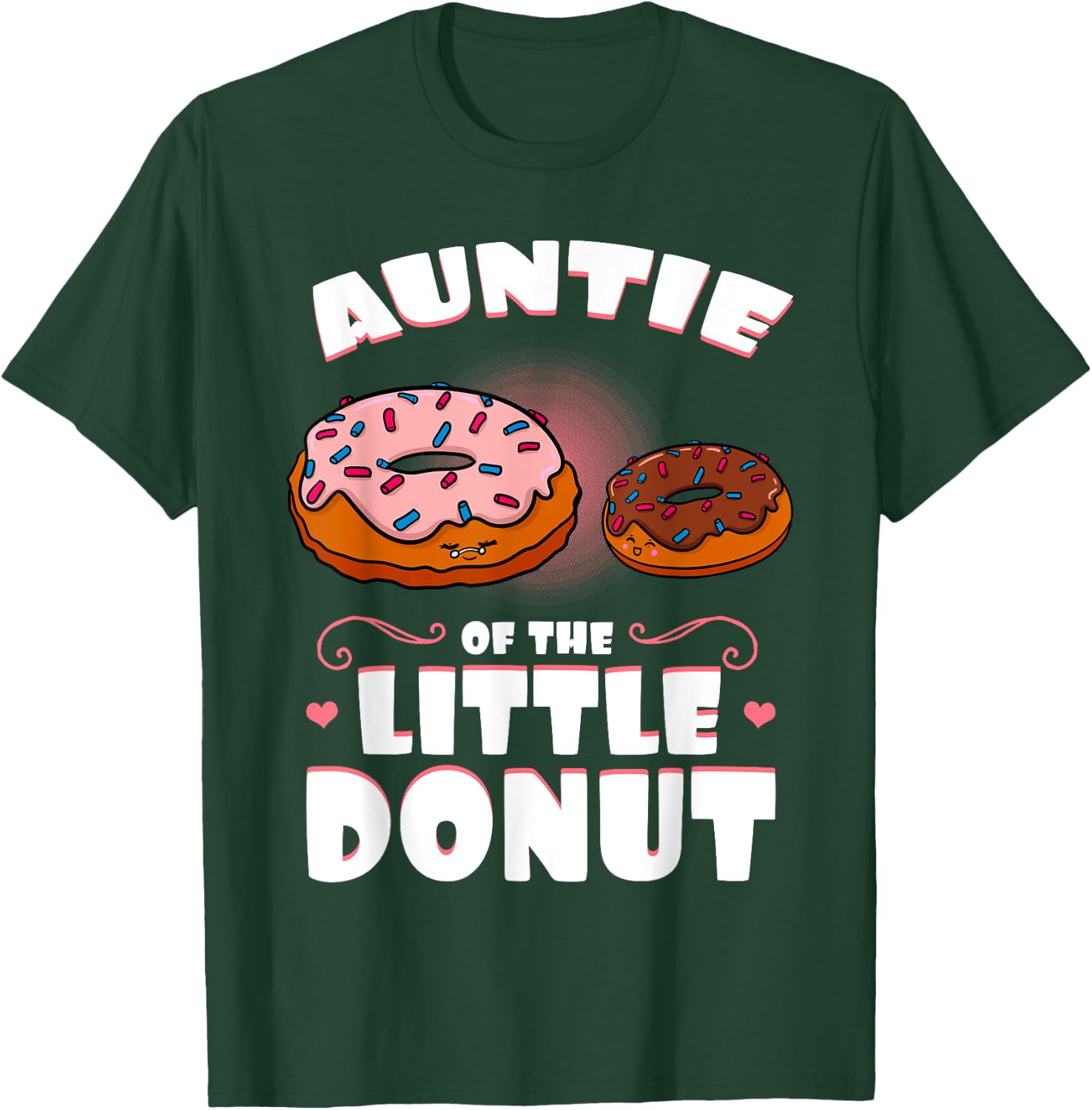 Auntie Of The Little Donut Gender Reveal Baby Shower T-Shirt - T-Shirt | Forest