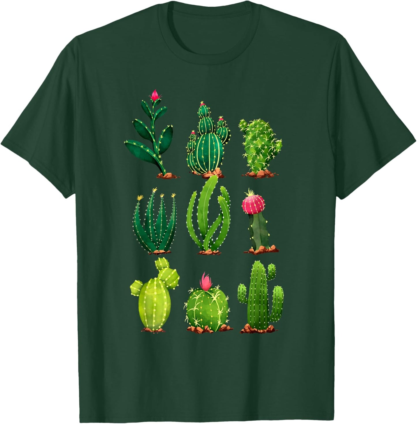 Plant Enthusiast Planting Gardener Gifts Cactus Plants , -Adults, Black, Short Sleeve, , Small T-Shirt - T-Shirt | Forest