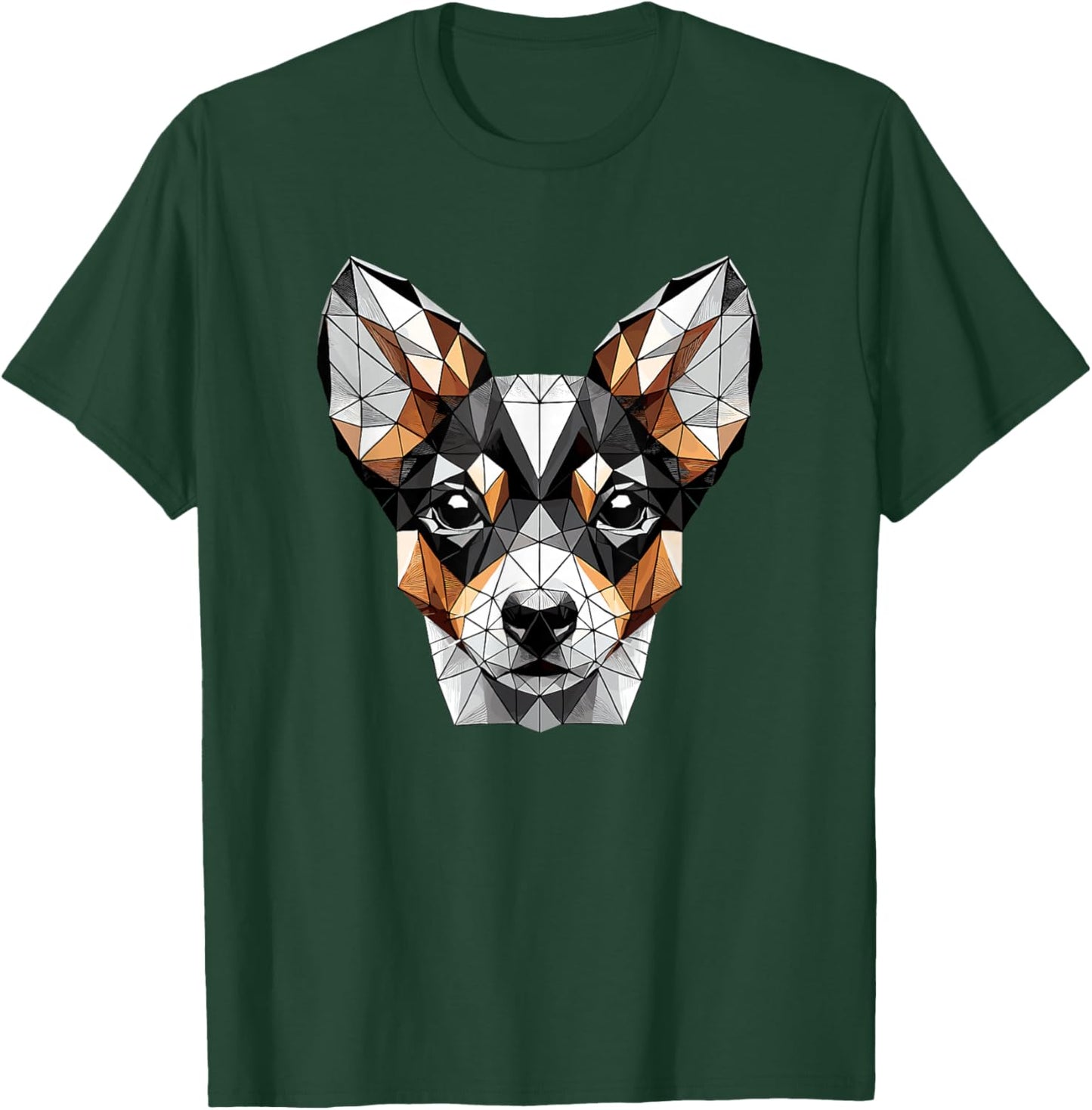Geometric Art Toy Fox Terrier American Toy Terriers T-Shirt - T-Shirt | Forest