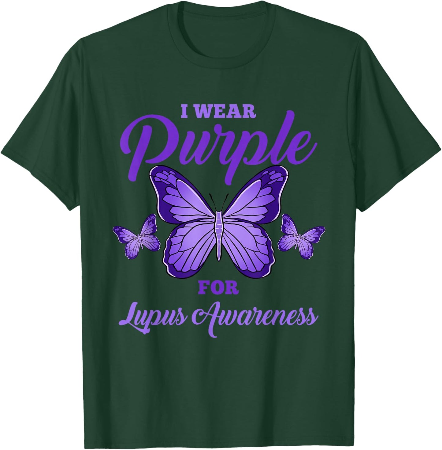 I Wear Purple For Lupus Awareness T-Shirt - T-Shirt | Forest