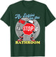 Funny Stop Sign No Selfies In The Bathroom Shower T-Shirt - T-Shirt | Forest