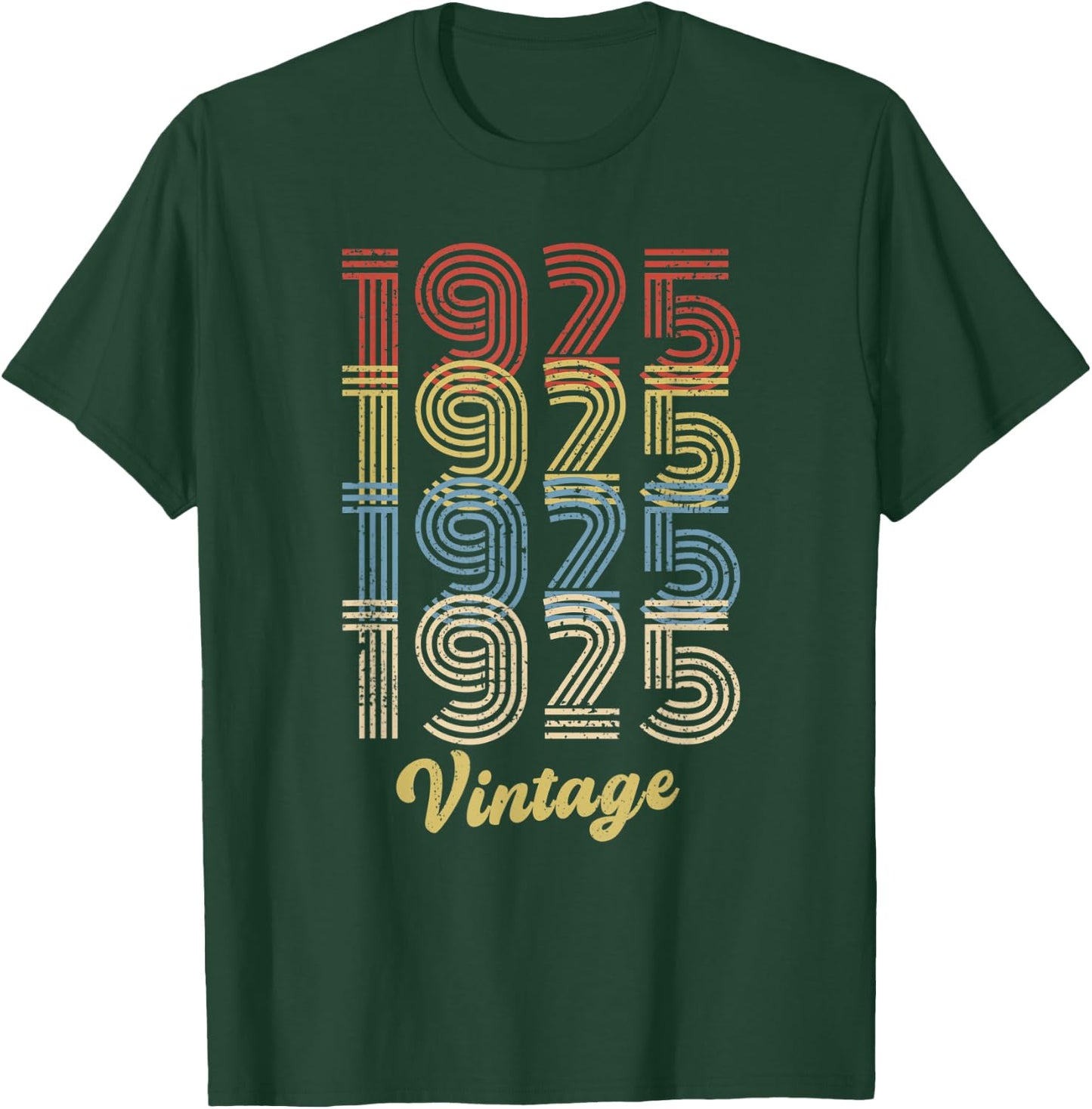 1925 Birthday Gift Retro Birthday Vintage 1925 Original Part T-Shirt - T-Shirt | Forest