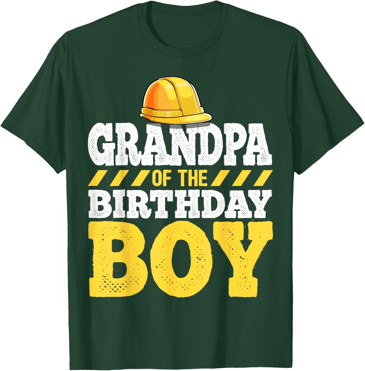 Grandpa of the Birthday Boy Construction Birthday Party T-Shirt - T-Shirt | Forest