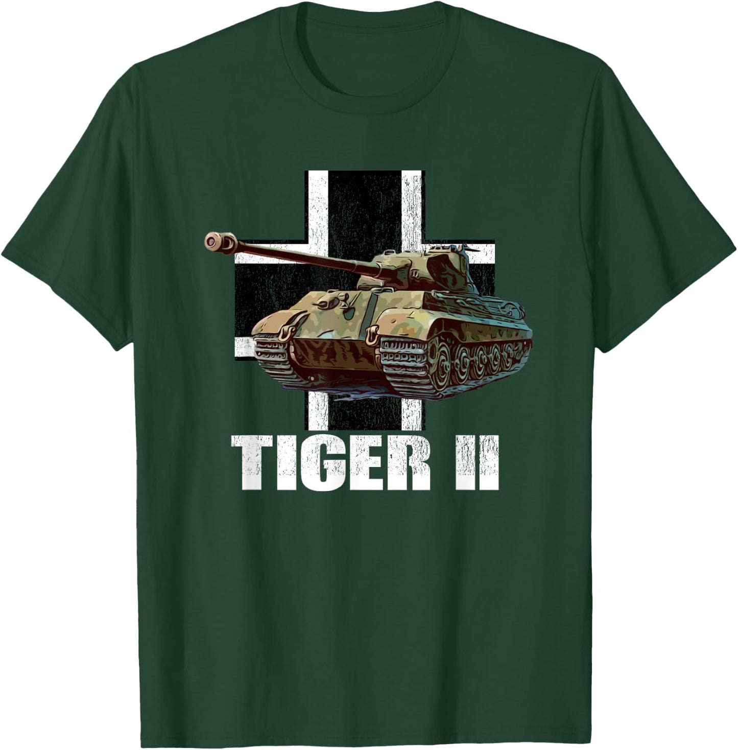 Tiger II German Heavy Tank WW2 Panzer Armored T-Shirt - T-Shirt | Forest