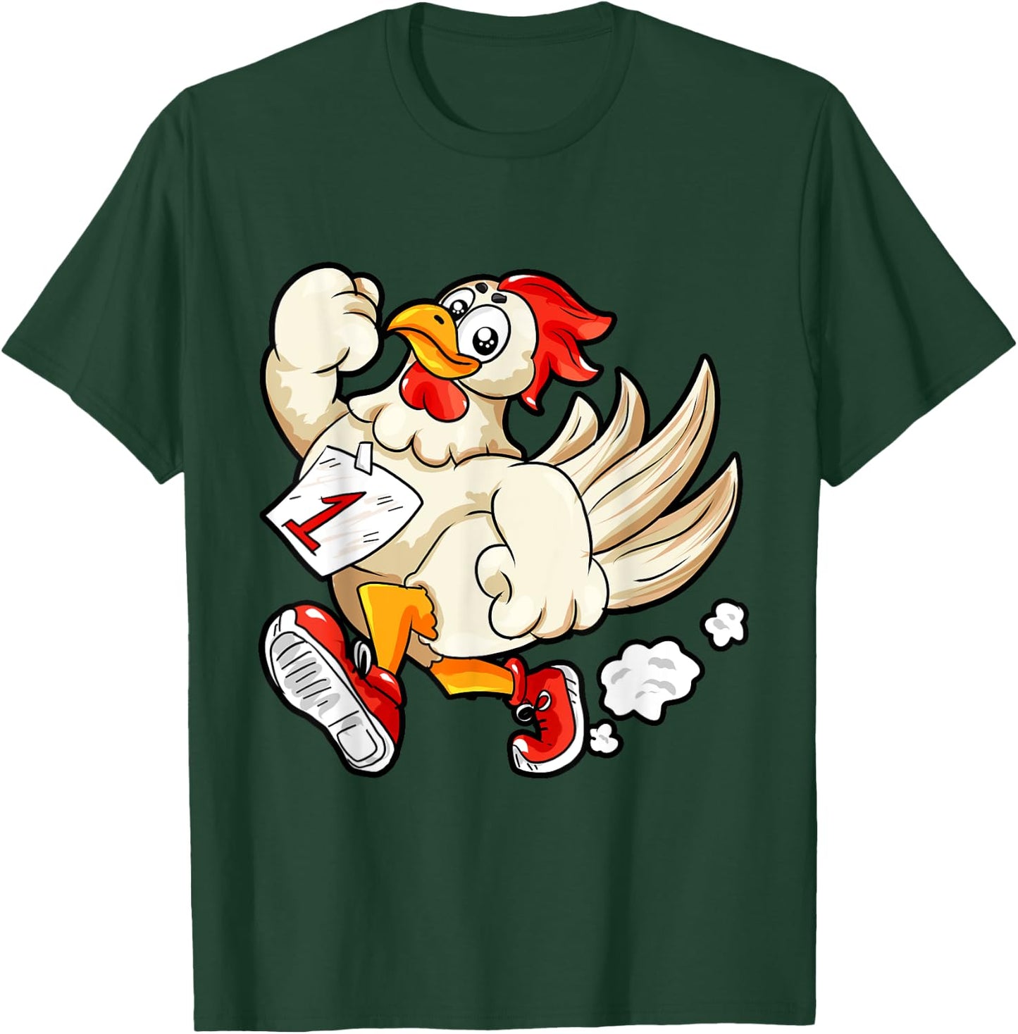 Marathon runner | running chicken motivation sport humor T-Shirt - T-Shirt | Forest