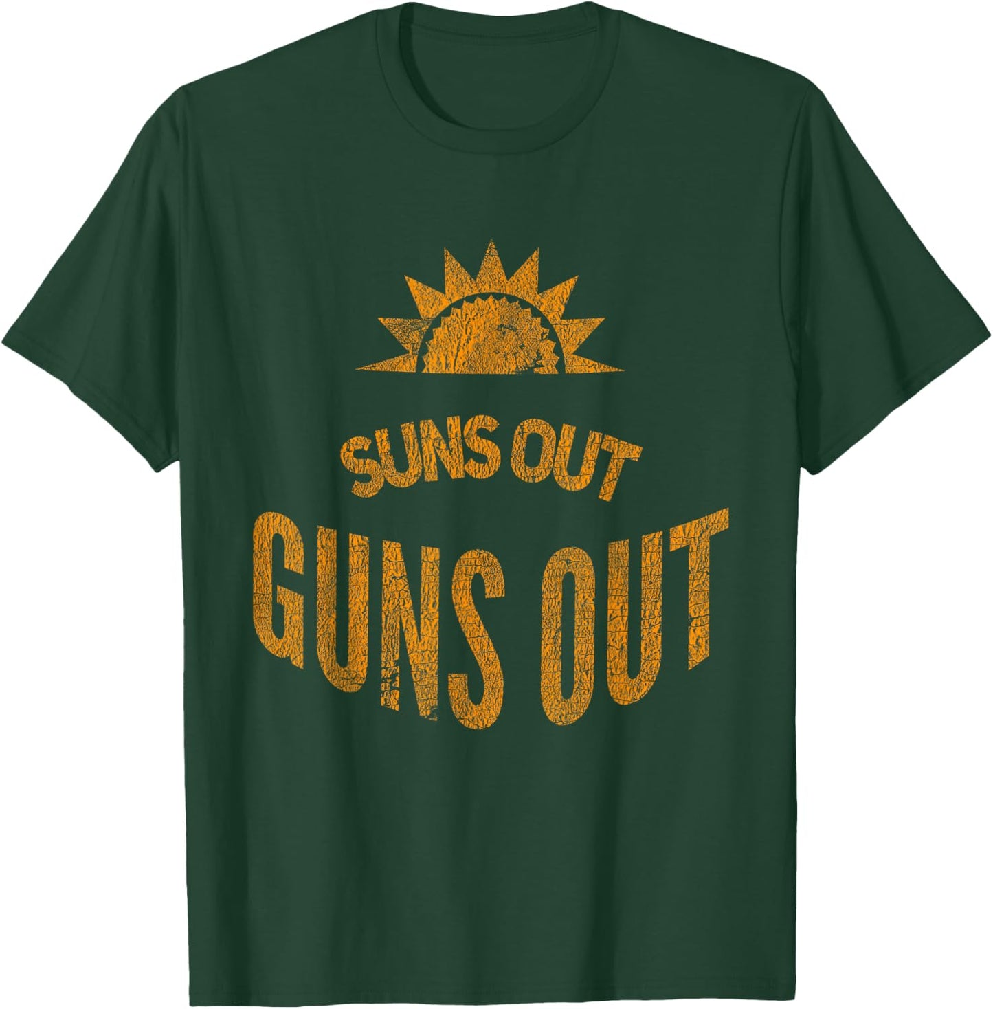 Suns Out Guns Out Workout Funny Gym Muscle Exercise Sunsout T-Shirt - T-Shirt | Forest