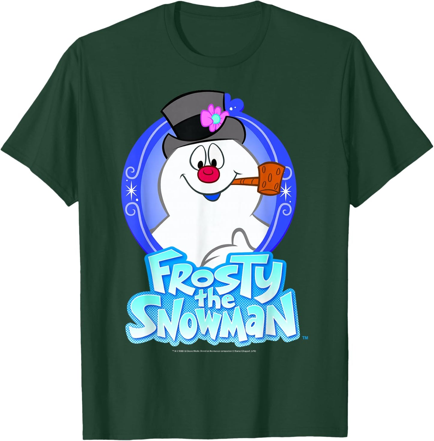 Frosty The Snowman Portrait Logo T-Shirt - T-Shirt | Forest