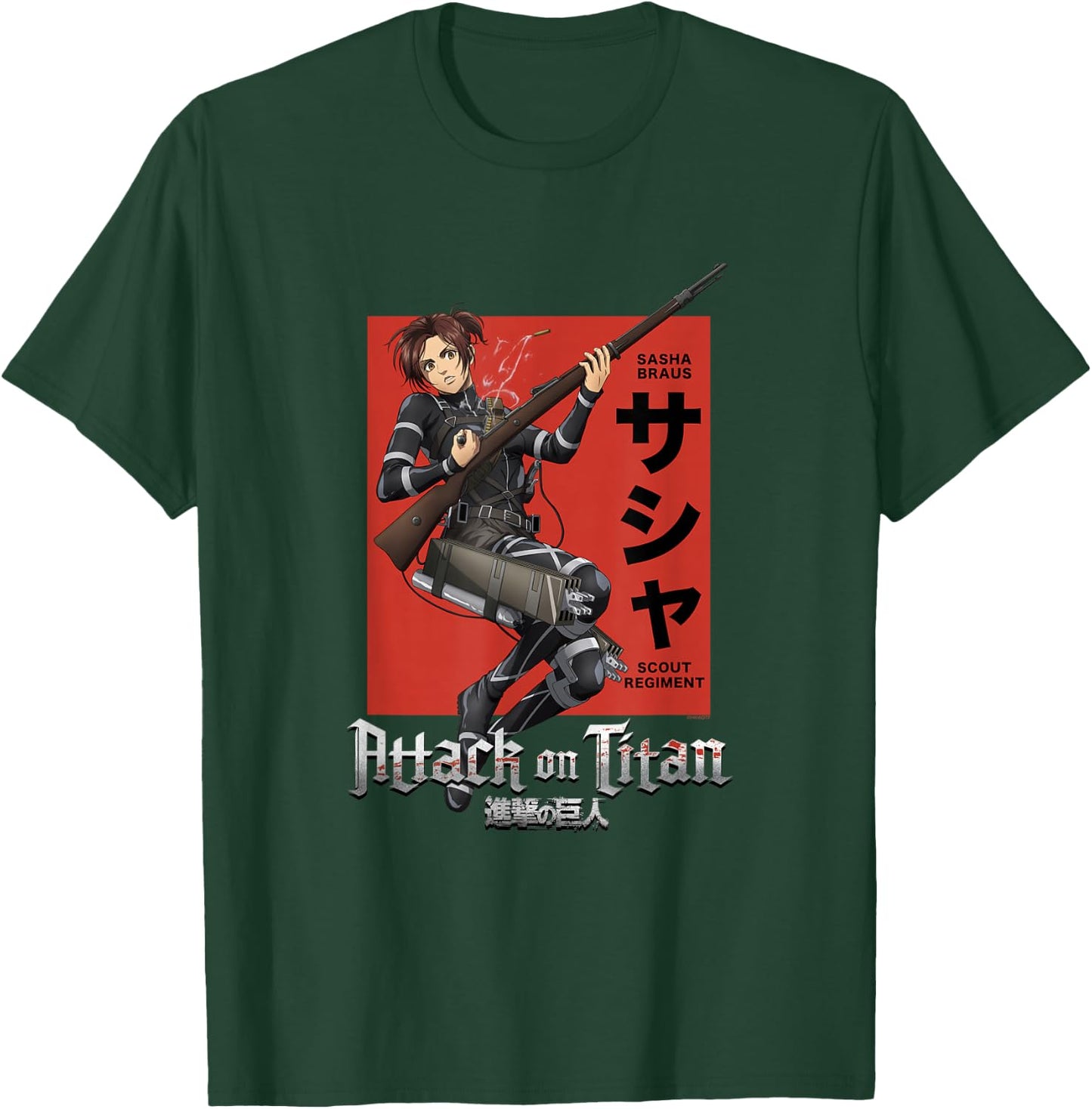 Attack on Titan Season 4 Sasha Loading Gun Anime T-Shirt - T-Shirt | Forest