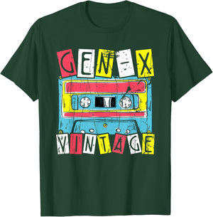 Gen-X Vintage Cassette T-Shirt - T-Shirt | Forest