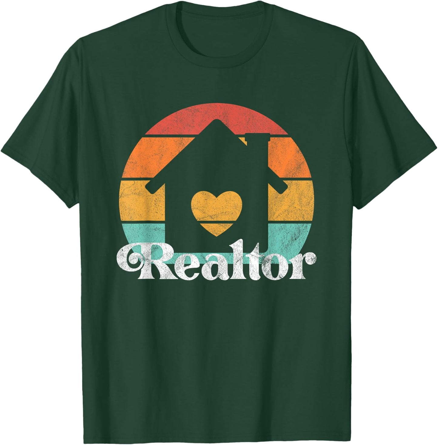 Real Estate or Realtor Retro Vintage T-Shirt - T-Shirt | Forest