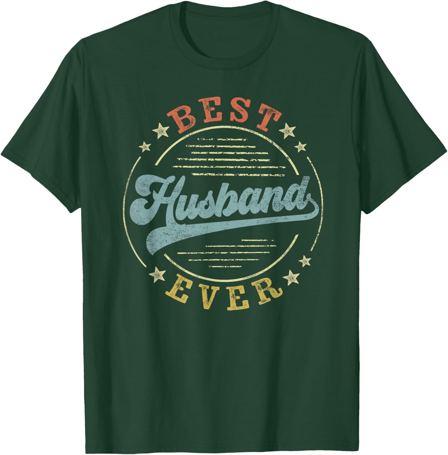 Best Husband Ever Father's Day Husband Gifts Vintage Emblem T-Shirt - T-Shirt | Forest