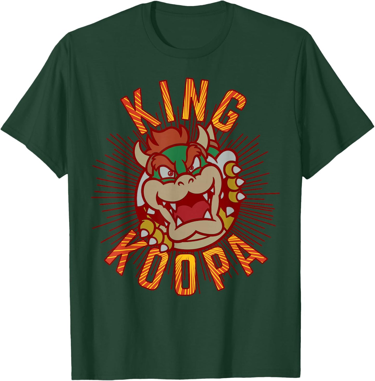 Super Mario King Koopa Bowser Vintage Nintendo Portrait T-Shirt - T-Shirt | Forest