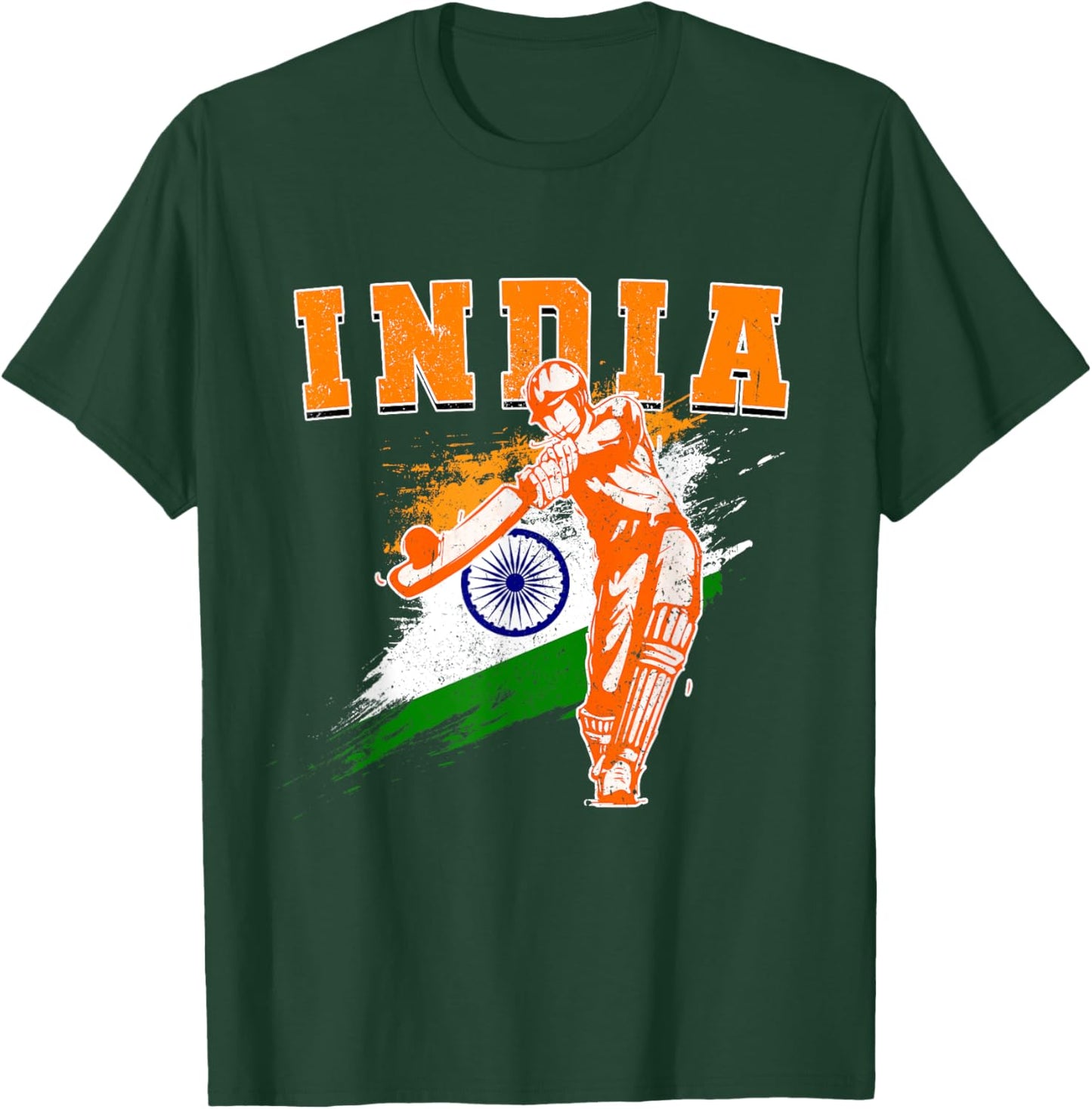 India Cricket Supporters Jersey | Bharath Cricket Fans T-Shirt - T-Shirt | Forest