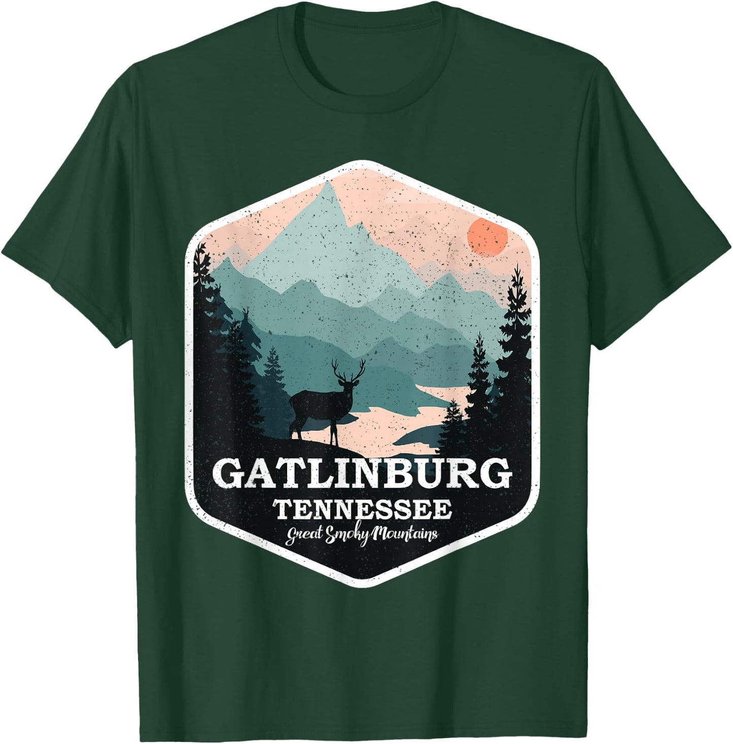Gatlinburg Tennessee Great Smoky Mountains Hiking Souvenir T-Shirt - T-Shirt | Forest