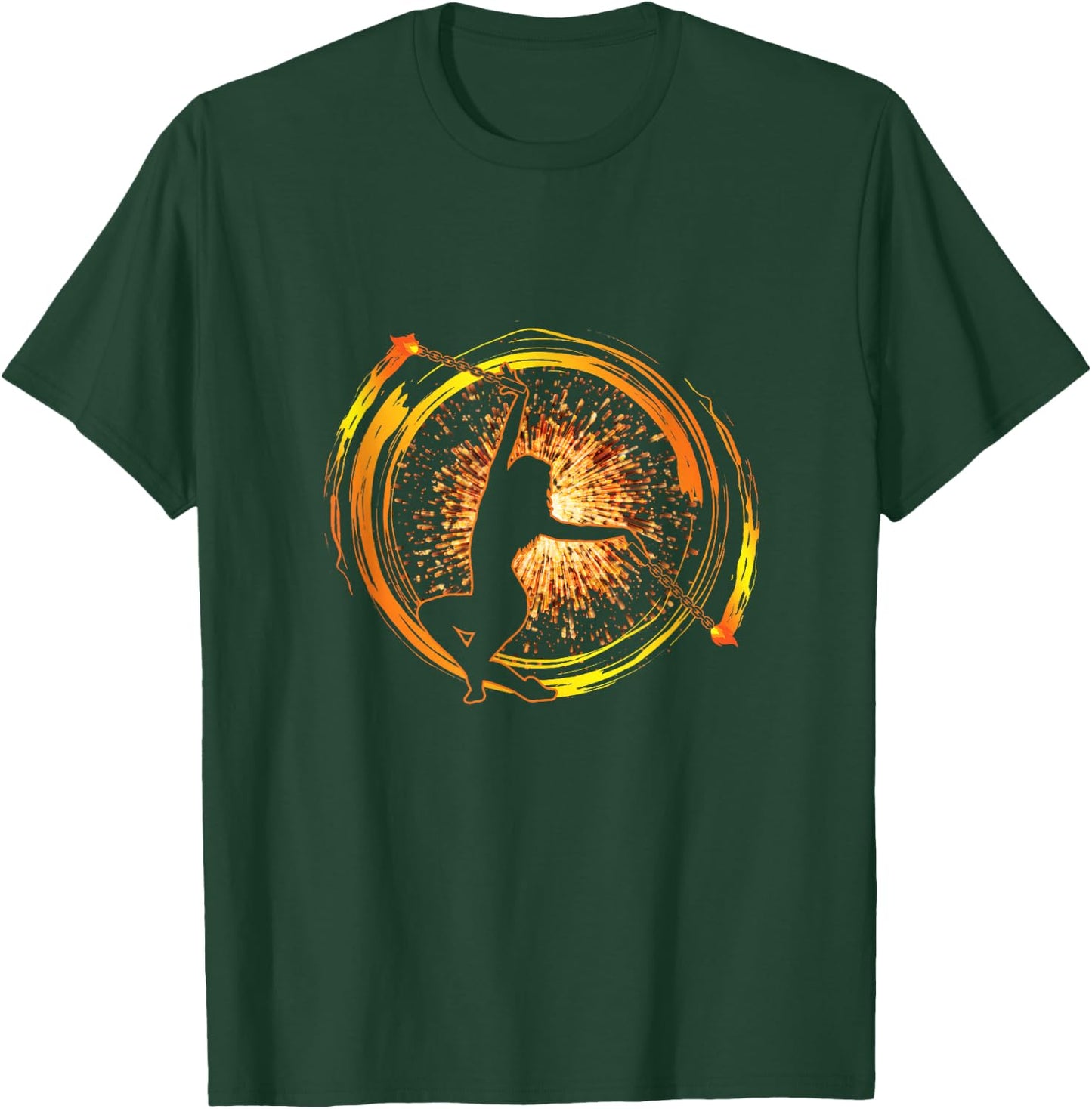 Fire Poi Performer Fire Dance Festival Pyro Lovers Dancers T-Shirt - T-Shirt | Forest