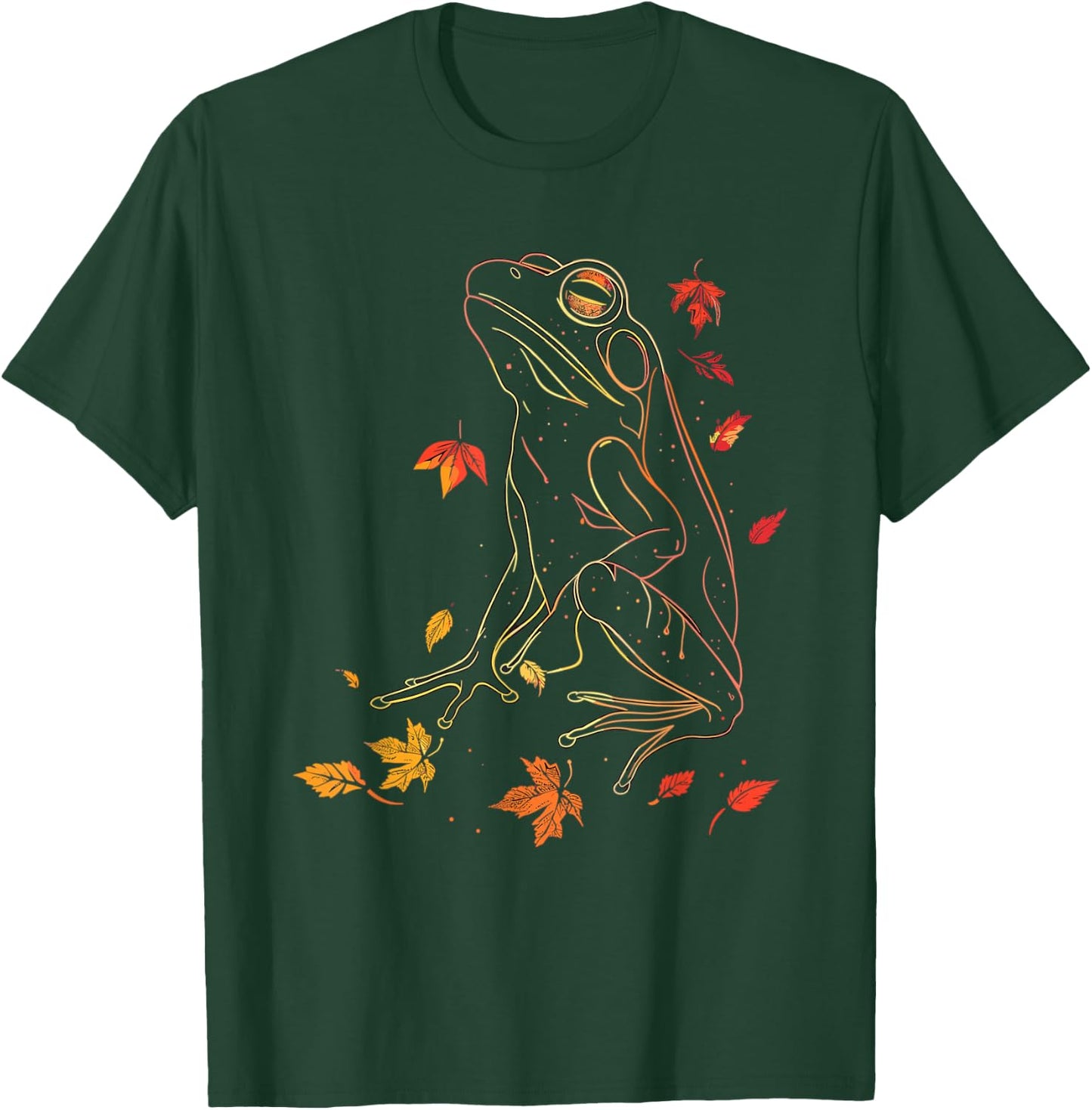 Frog Wildlife Nature Autumn Leaves Fall T-Shirt - T-Shirt | Forest